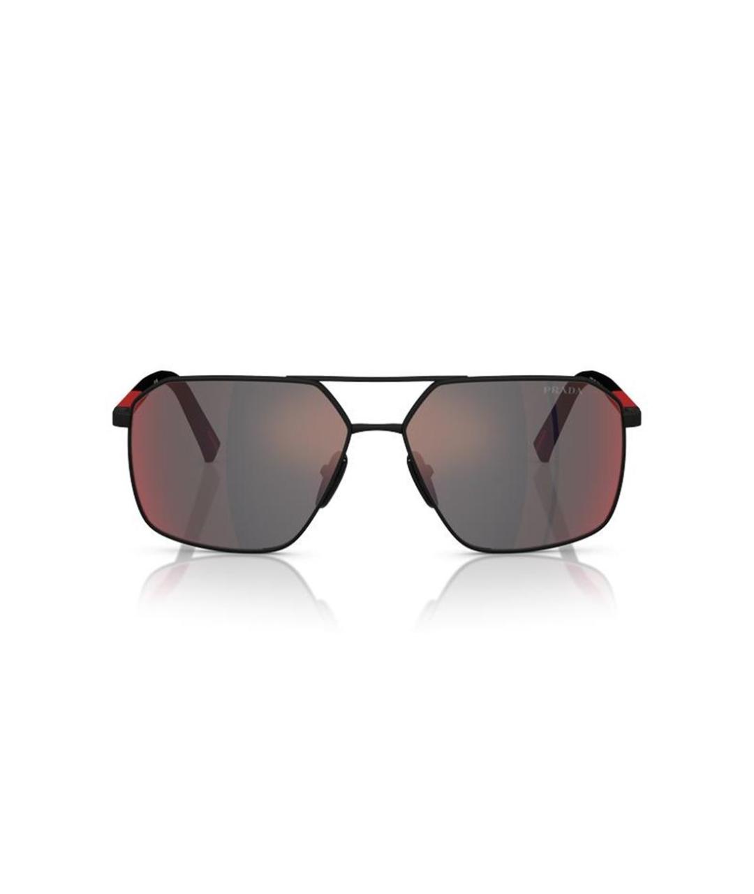 PRADA Черные металлические солнцезащитные очки, фото 2