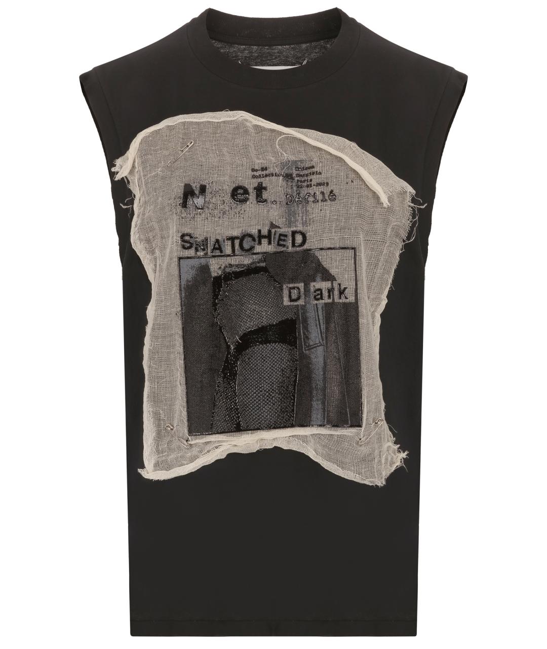 MAISON MARGIELA Черная хлопковая майка, фото 1