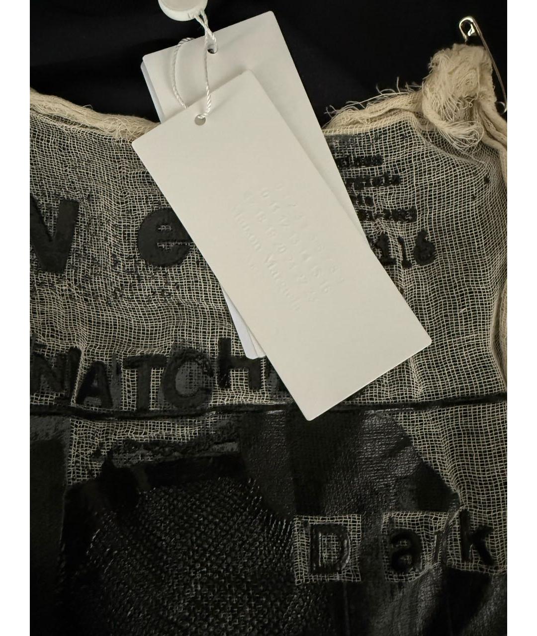 MAISON MARGIELA Черная хлопковая майка, фото 4