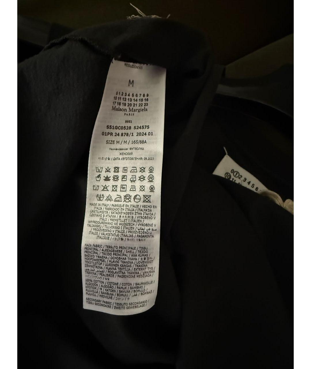 MAISON MARGIELA Черная хлопковая майка, фото 7