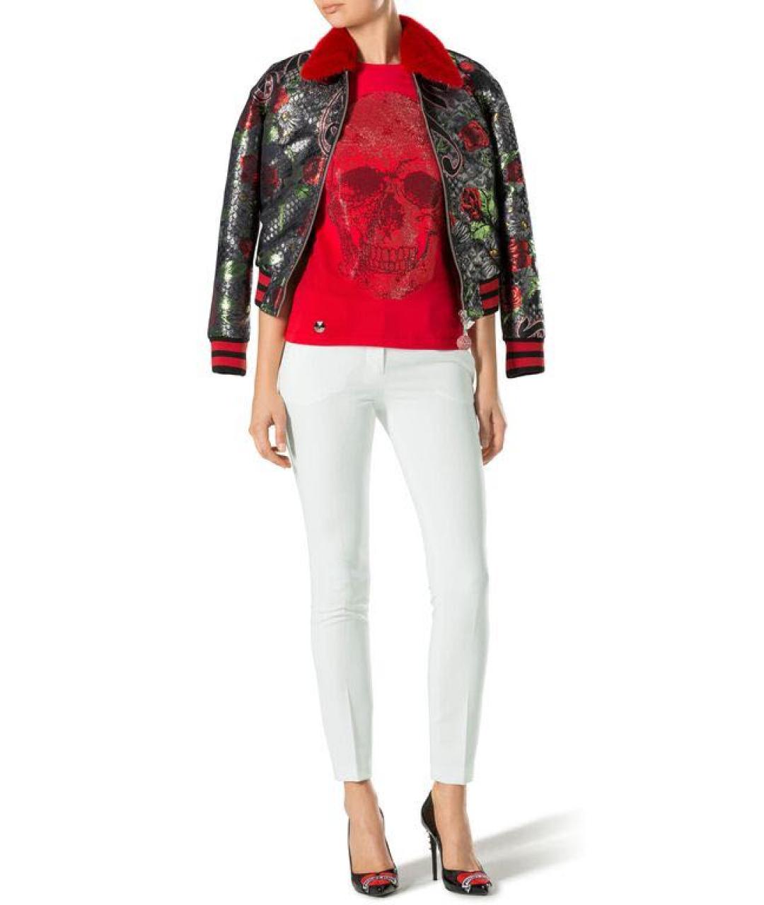 PHILIPP PLEIN Бежевые вискозные брюки узкие, фото 4
