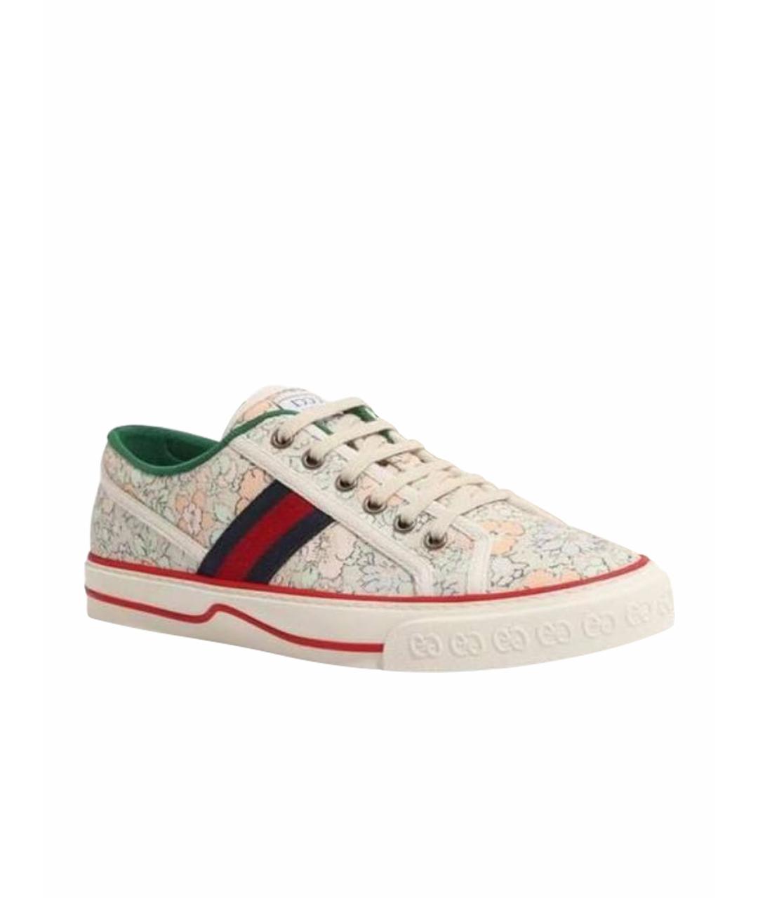 GUCCI Бежевые кеды, фото 6