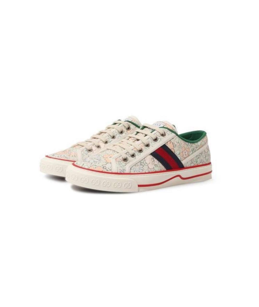 GUCCI Бежевые кеды, фото 5