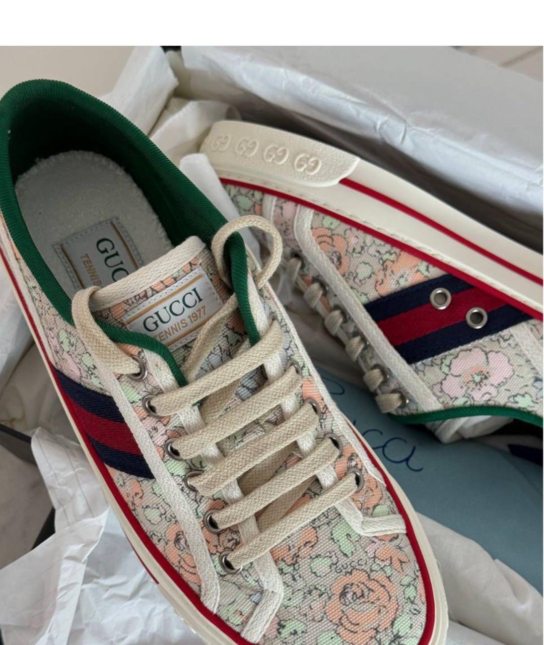 GUCCI Бежевые кеды, фото 4