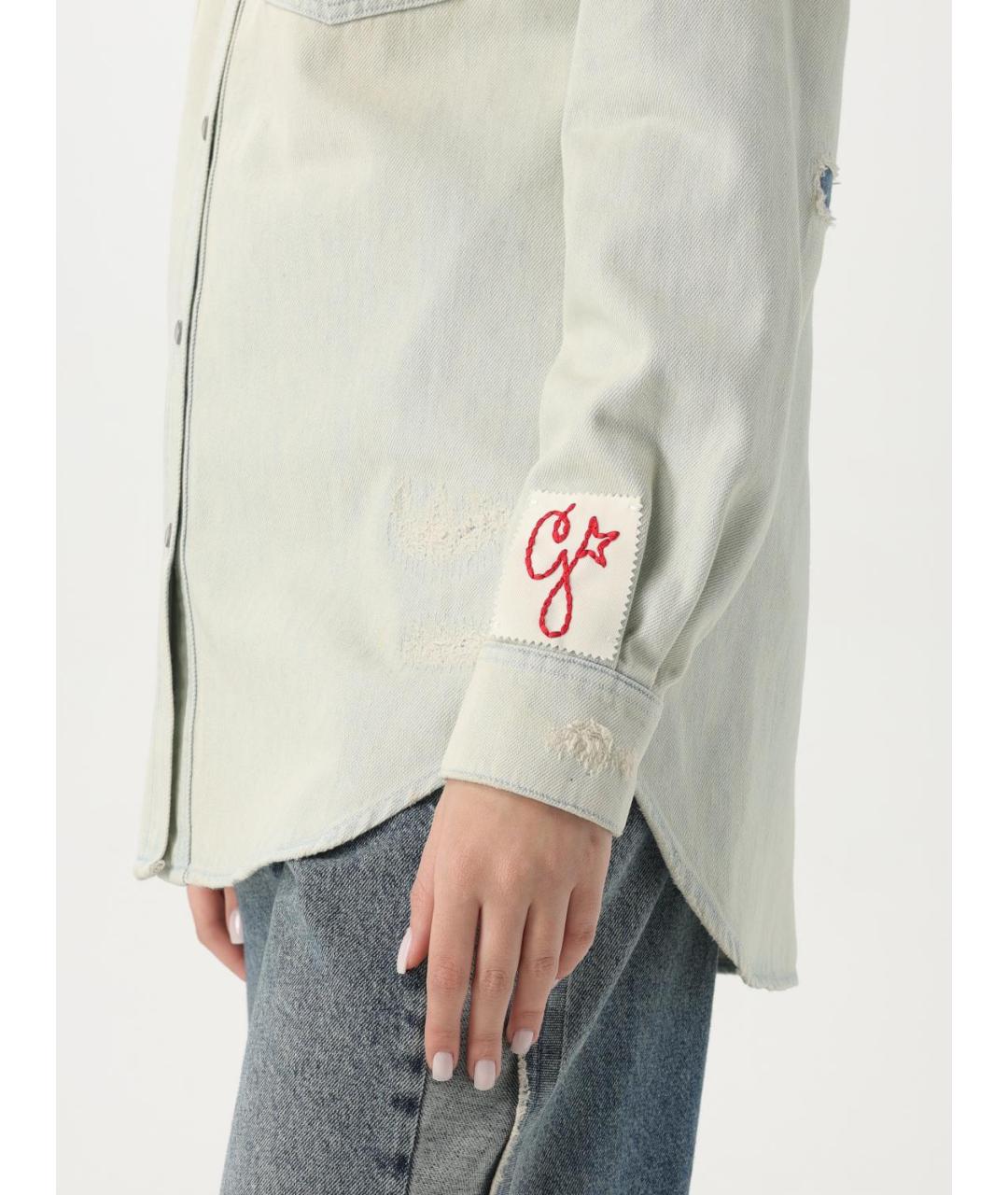 GOLDEN GOOSE DELUXE BRAND Голубая рубашка, фото 5