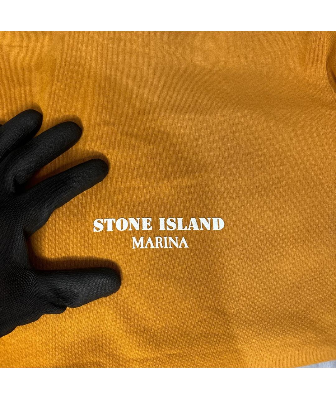 STONE ISLAND Оранжевая футболка, фото 4