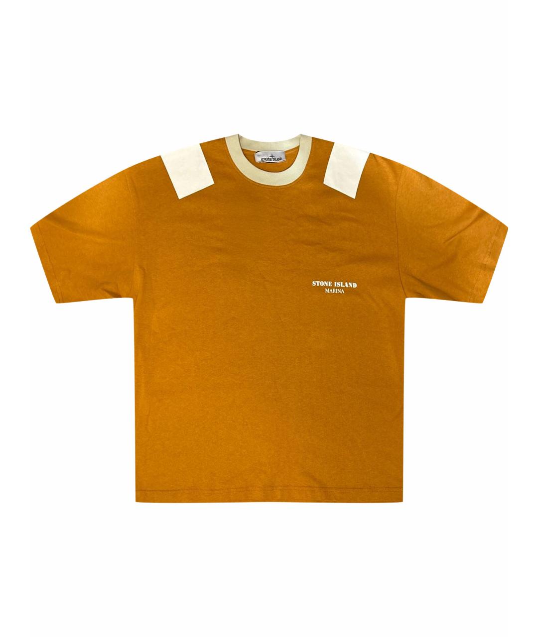 STONE ISLAND Оранжевая футболка, фото 1