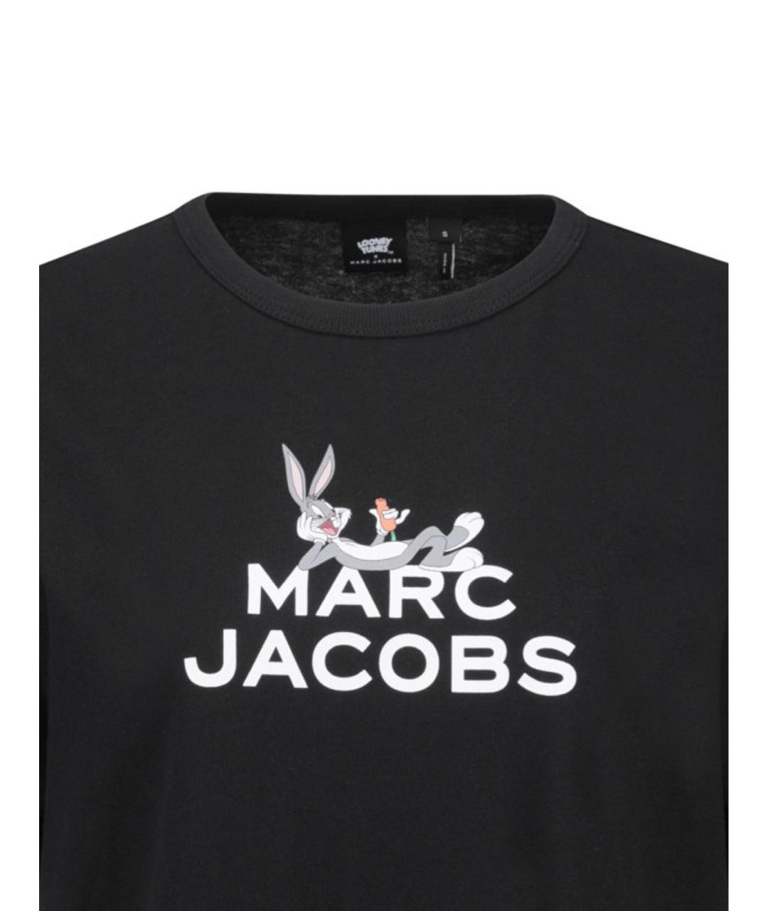MARC JACOBS Черная хлопковая футболка, фото 3