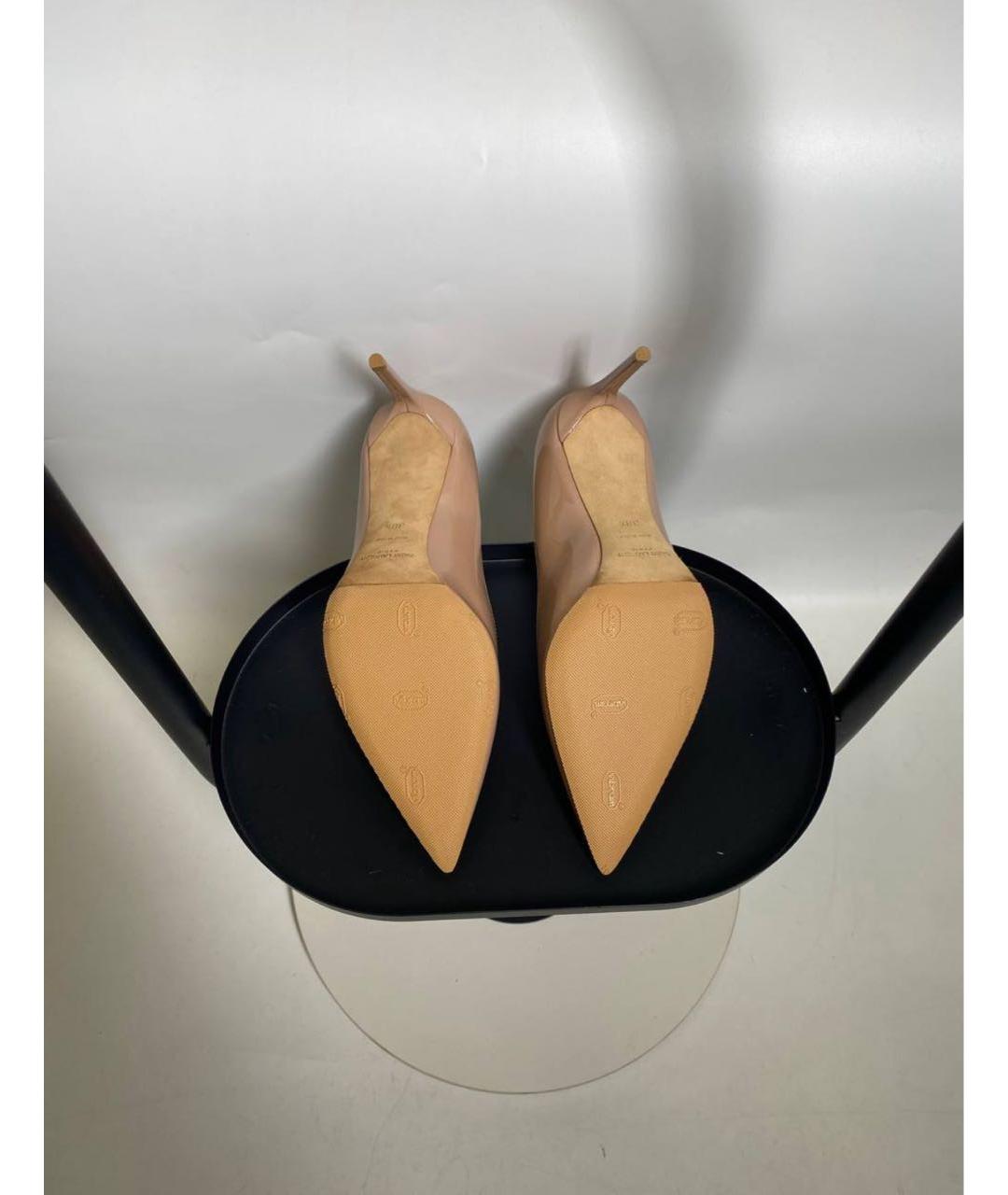 SAINT LAURENT Бежевые кожаные туфли, фото 4