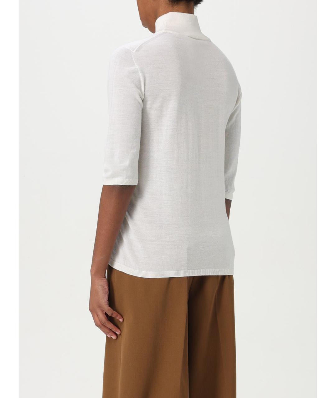 MAX MARA Белая водолазка, фото 3