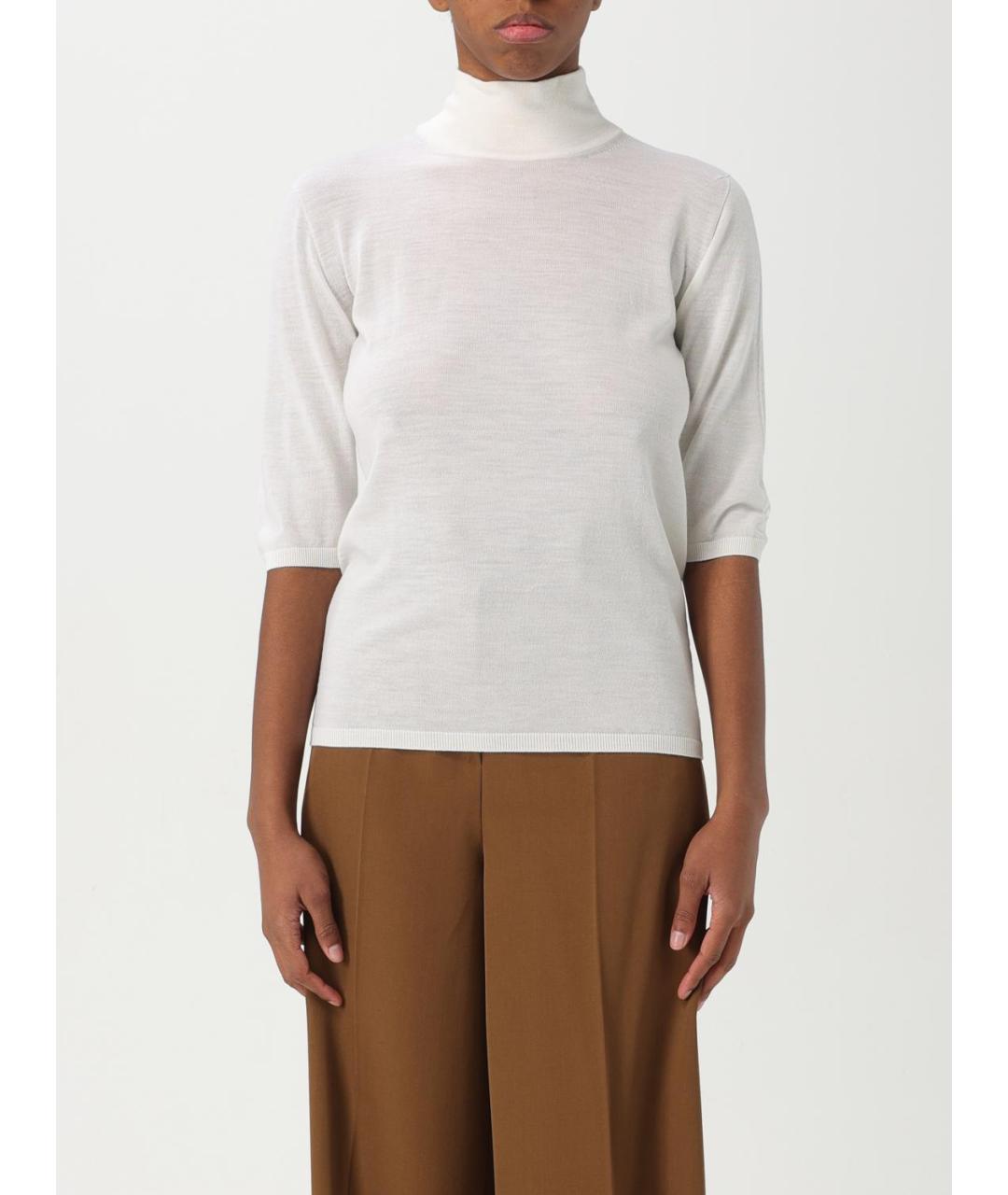 MAX MARA Белая водолазка, фото 2