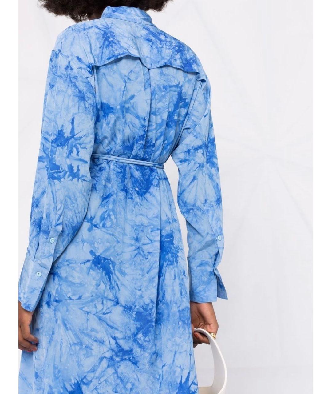PROENZA SCHOULER Голубое шелковое повседневное платье, фото 6