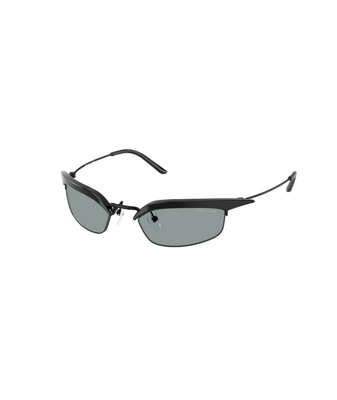 PRADA Черные металлические солнцезащитные очки, фото 1