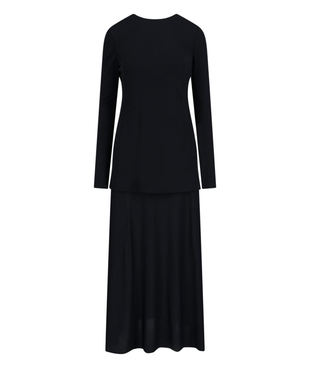 JIL SANDER Черное вискозное платье, фото 1