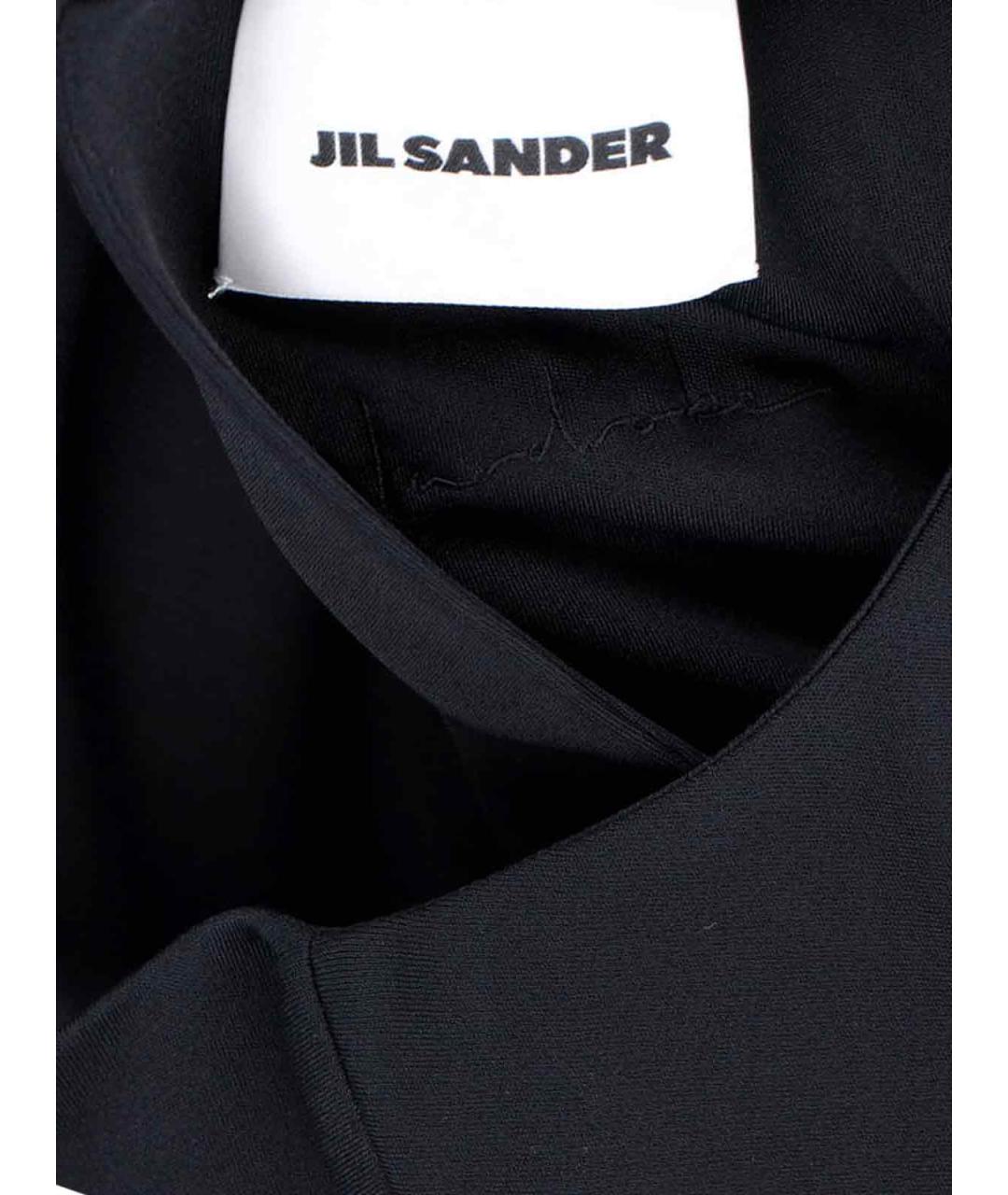JIL SANDER Черное вискозное платье, фото 4