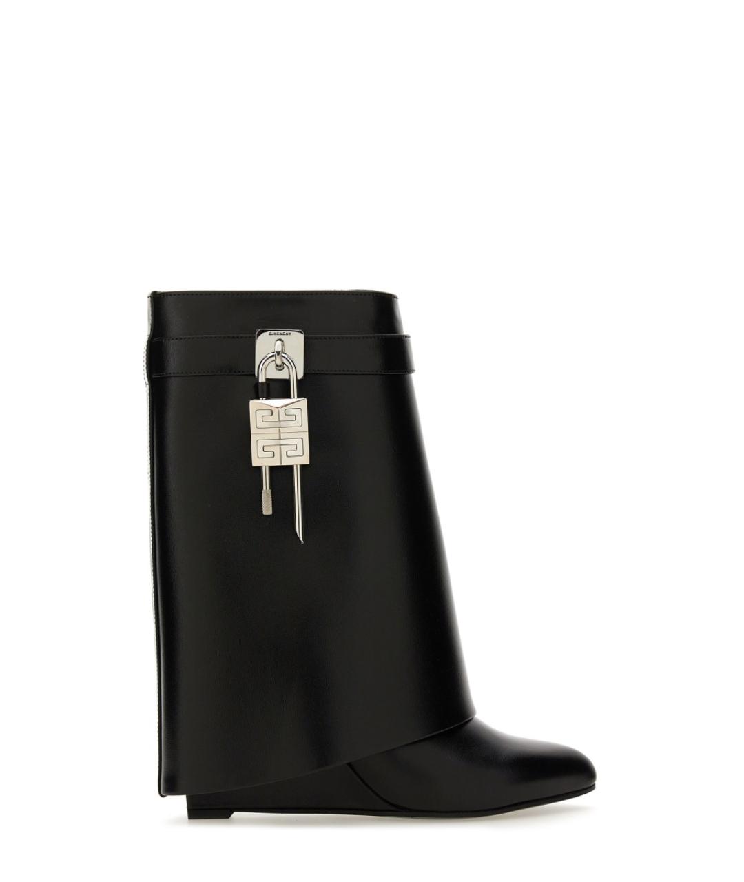 GIVENCHY Черные кожаные сапоги, фото 1