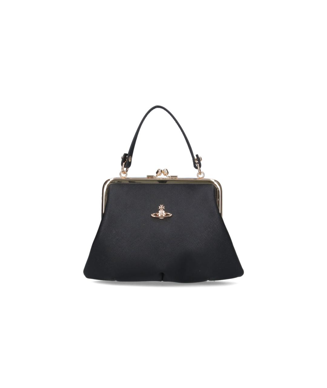 VIVIENNE WESTWOOD Черная сумка с короткими ручками из искусственной кожи, фото 1