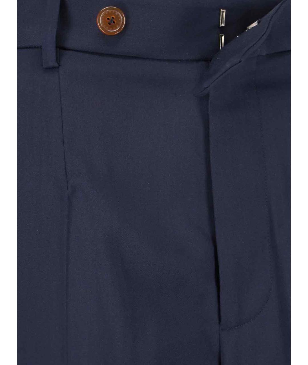 VIVIENNE WESTWOOD Синие шерстяные прямые брюки, фото 5