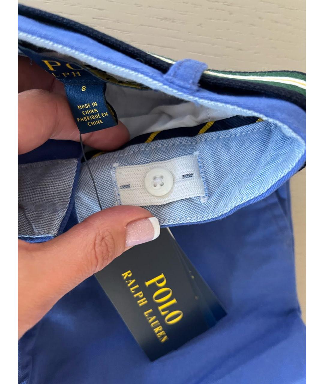 POLO RALPH LAUREN Синие хлопковые брюки и шорты, фото 4