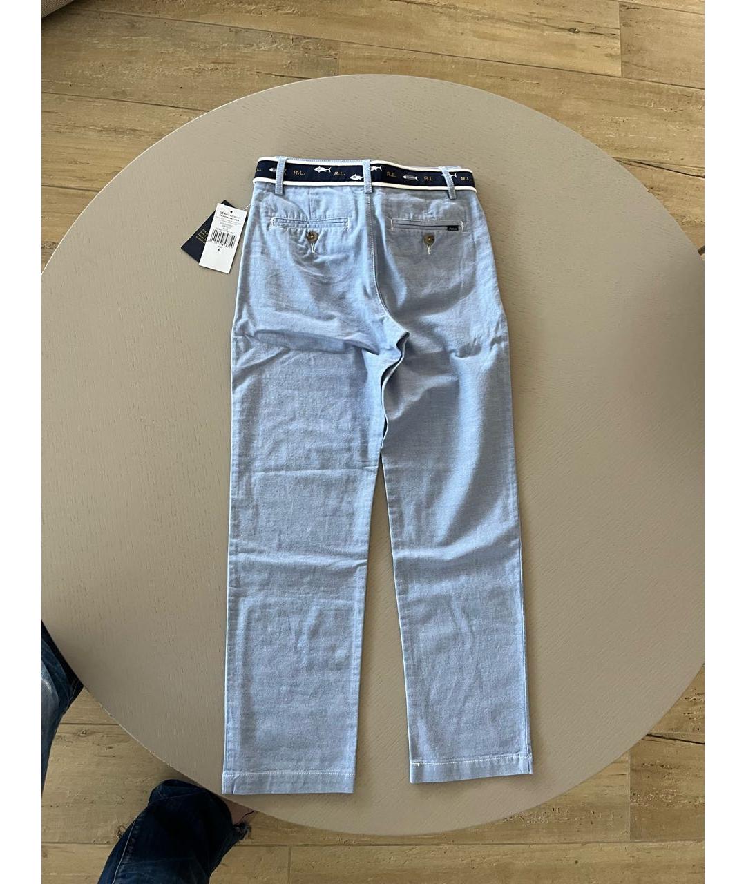 POLO RALPH LAUREN Голубые хлопковые брюки и шорты, фото 2