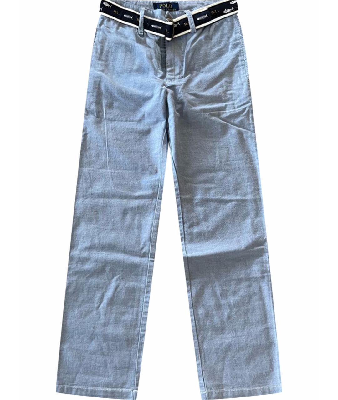 POLO RALPH LAUREN Голубые хлопковые брюки и шорты, фото 1