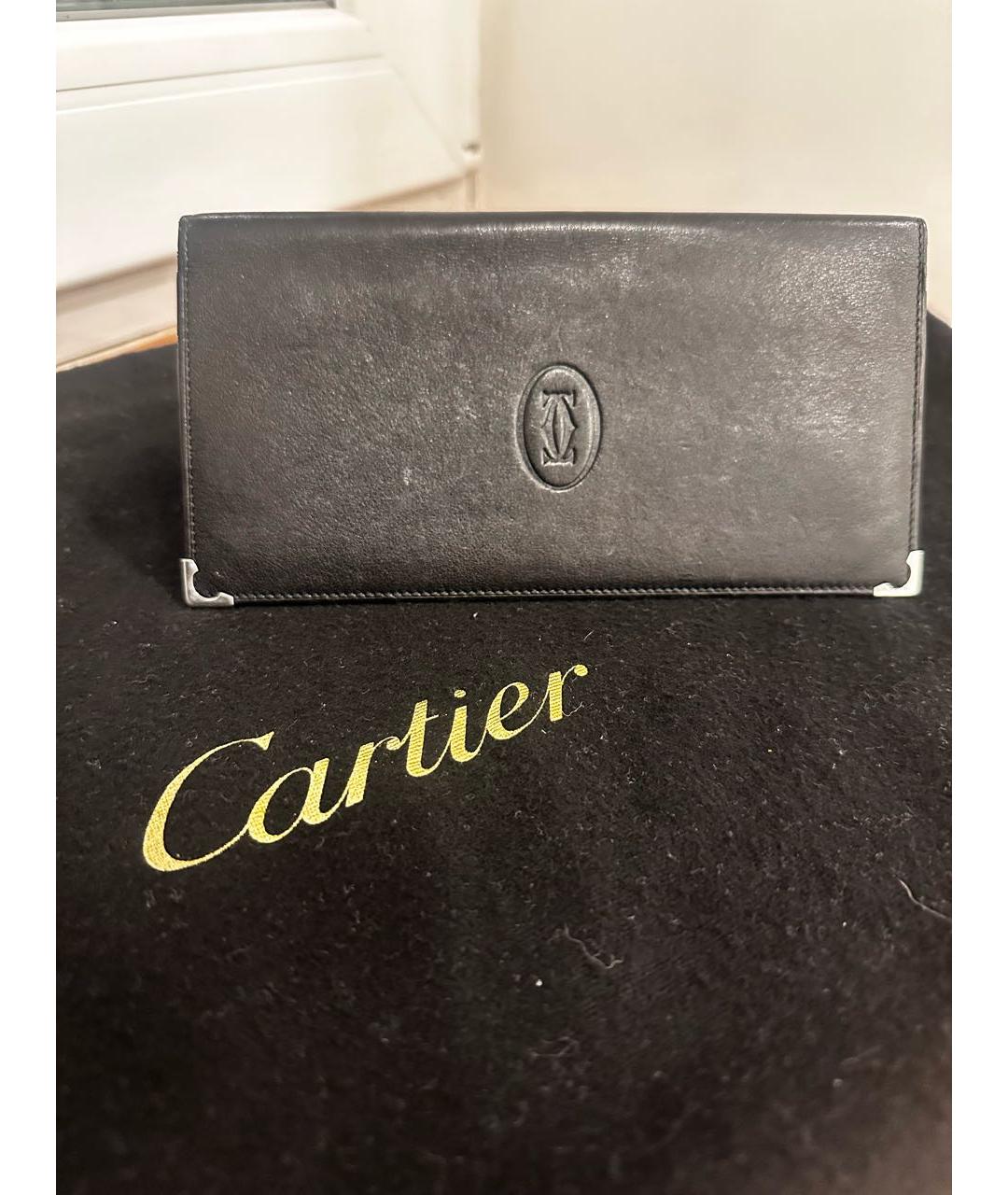 CARTIER Черная кожаная сумка тоут, фото 5