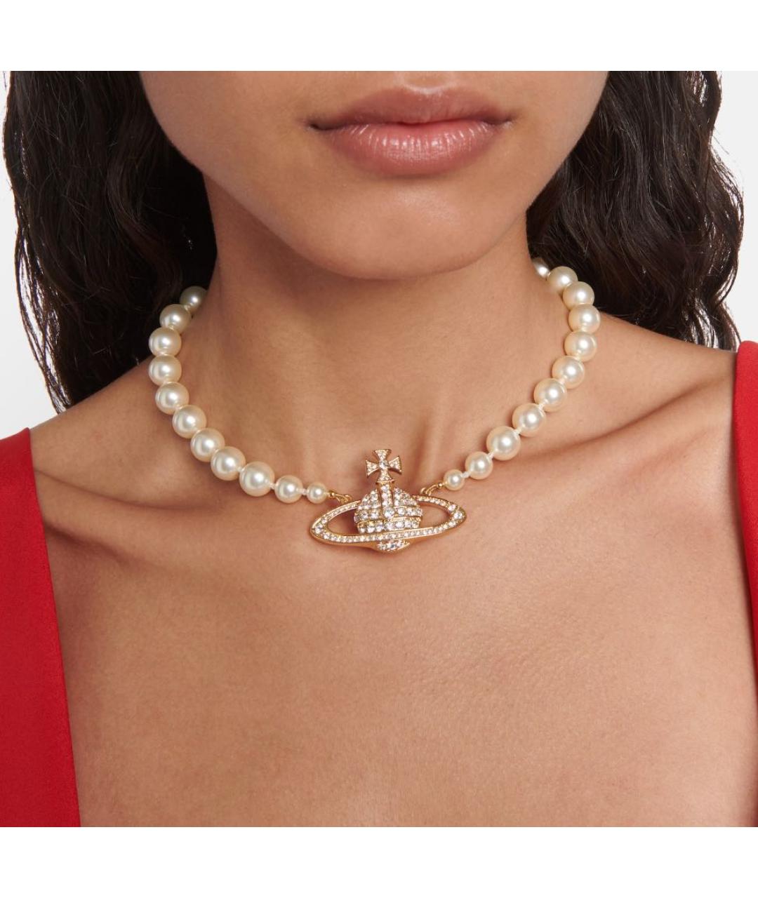 VIVIENNE WESTWOOD Золотое латунное колье, фото 3