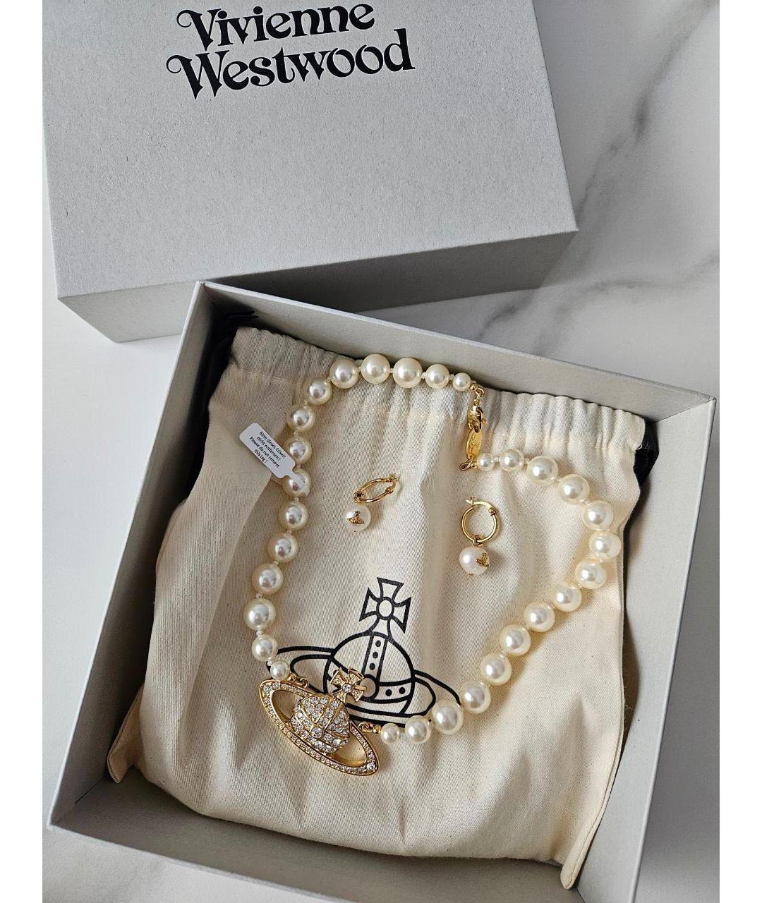 VIVIENNE WESTWOOD Золотое латунное колье, фото 2