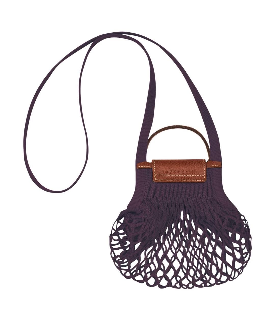 LONGCHAMP Фиолетовая хлопковая сумка через плечо, фото 3