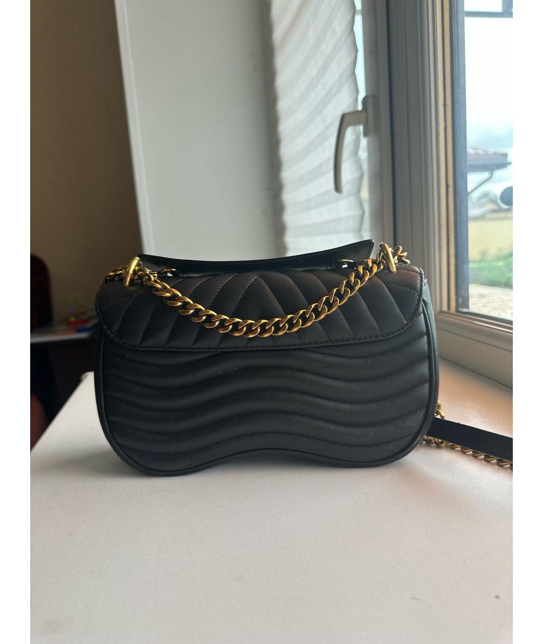 LOUIS VUITTON Черная кожаная сумка через плечо, фото 3