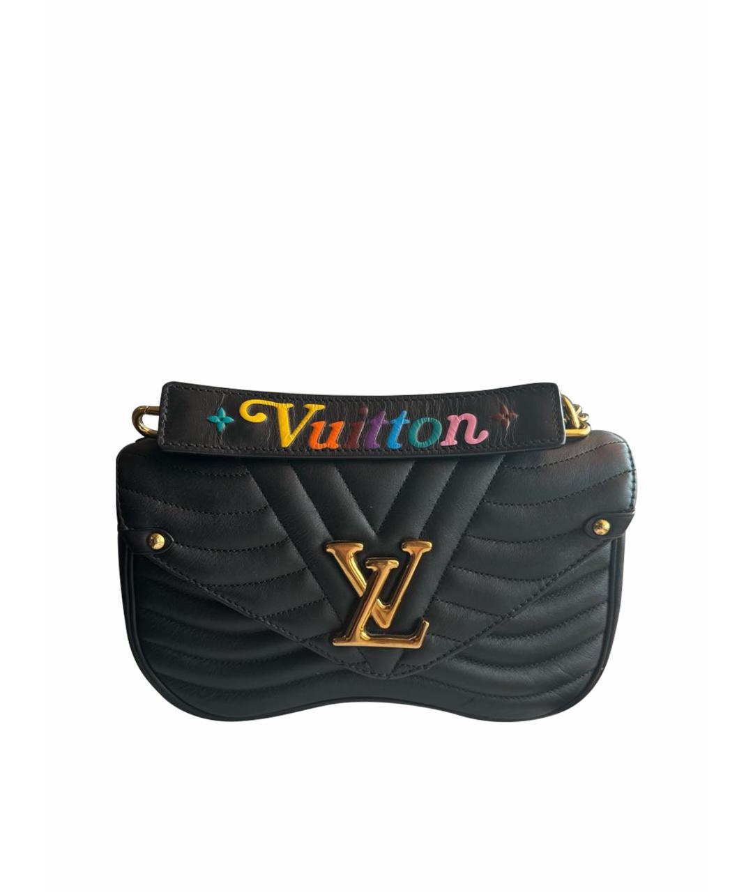 LOUIS VUITTON Черная кожаная сумка через плечо, фото 1
