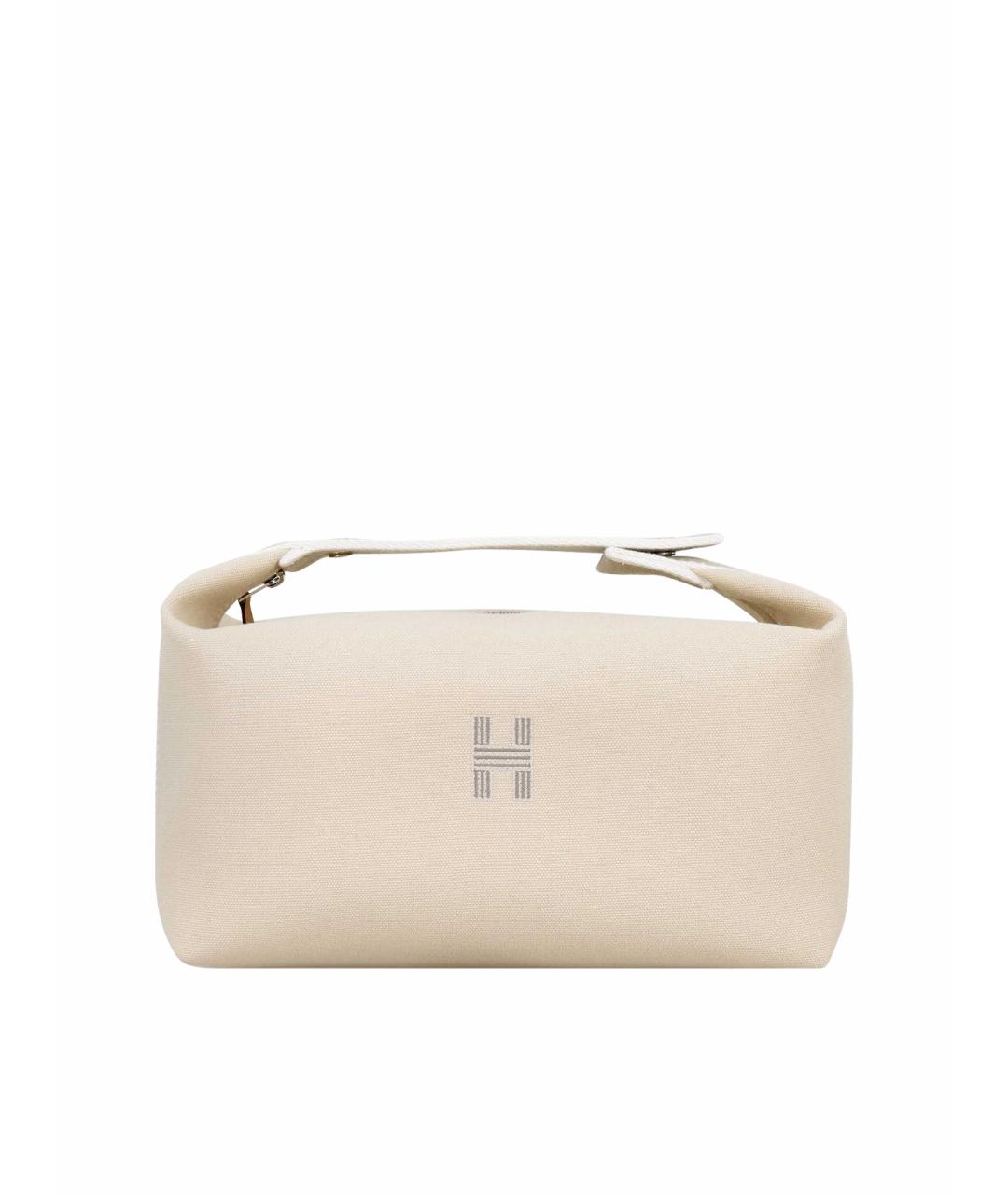 HERMES Бежевая косметичка, фото 1