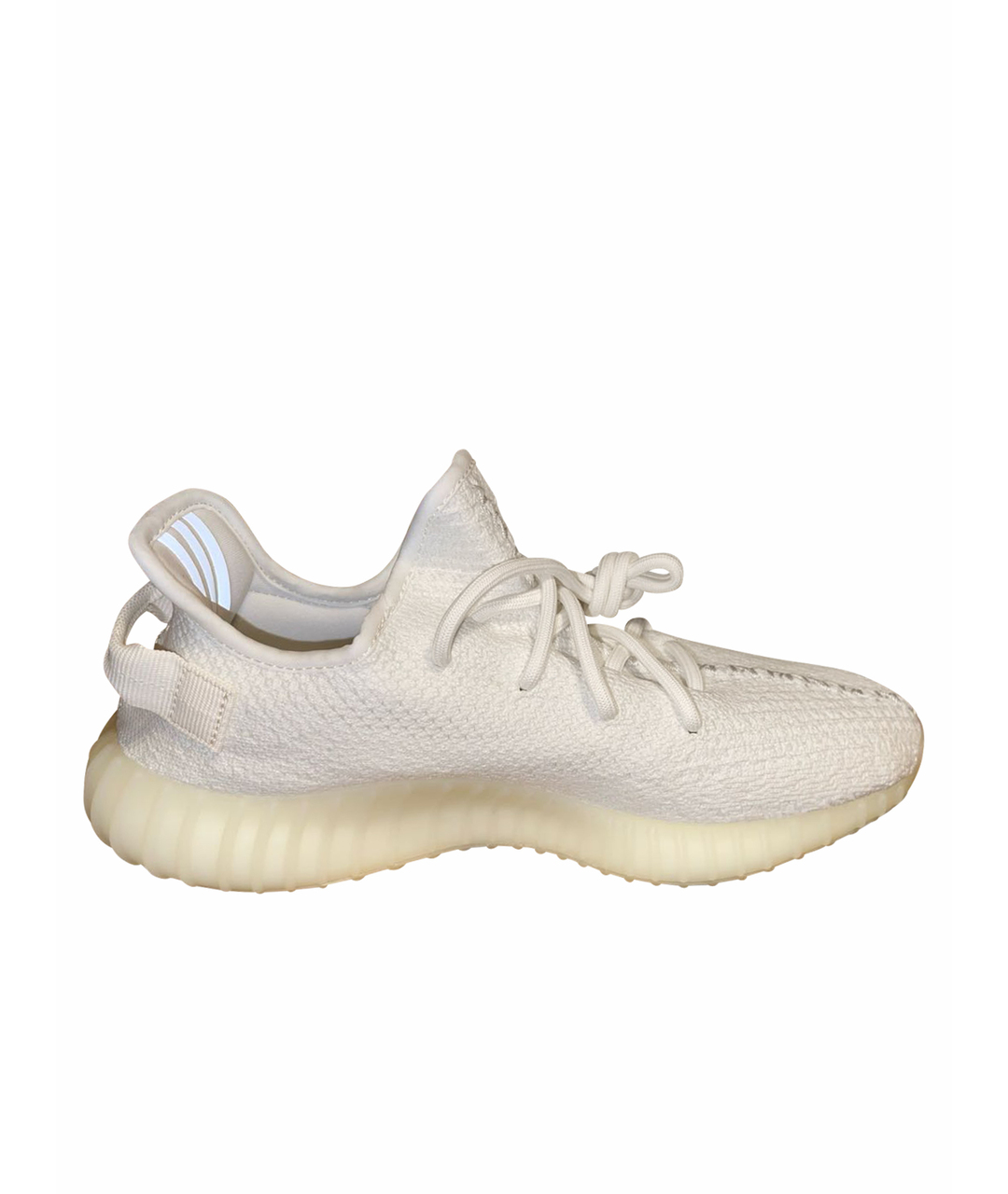 ADIDAS YEEZY Белые текстильные низкие кроссовки / кеды, фото 1