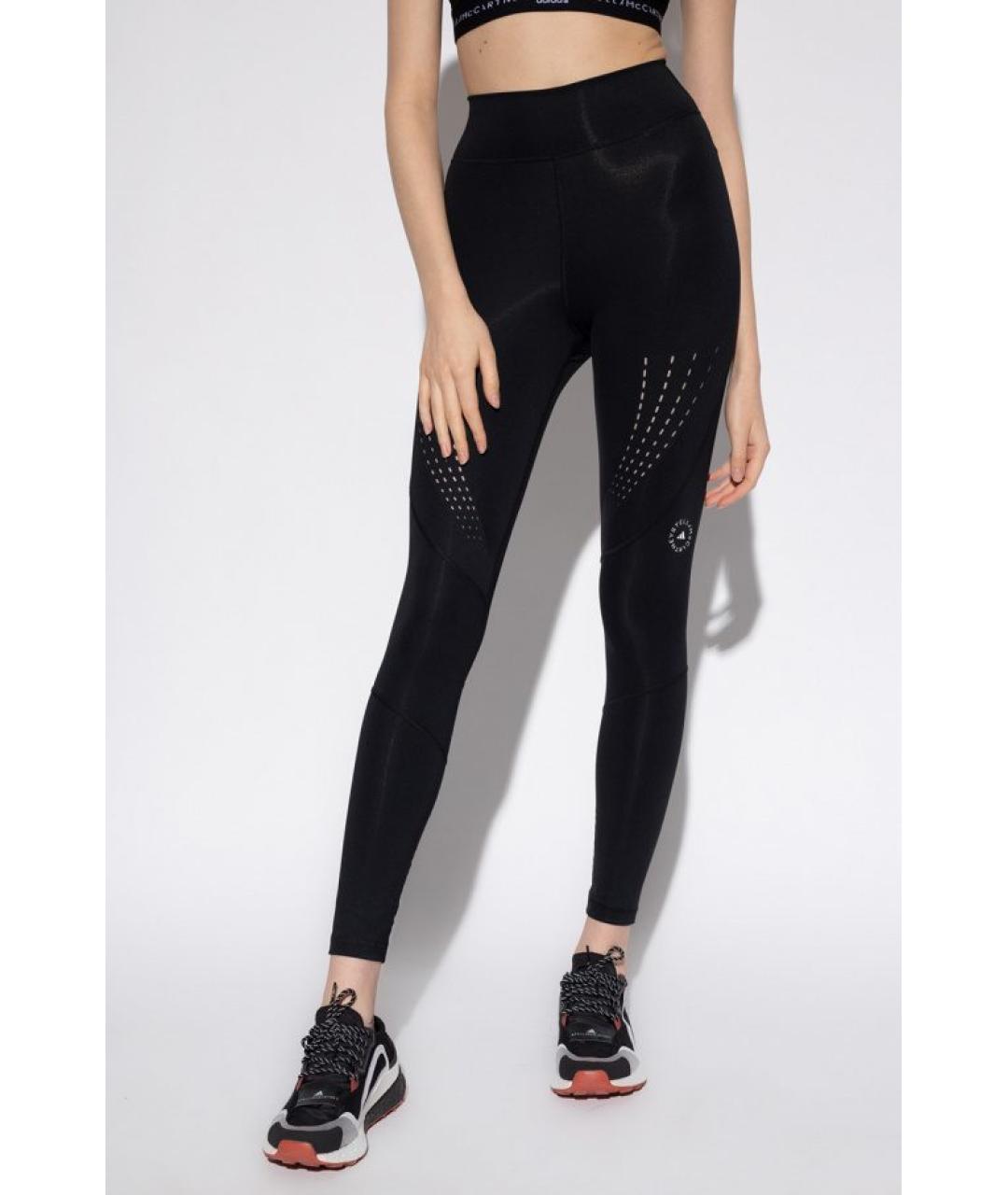 ADIDAS BY STELLA MCCARTNEY Черные полиэстеровые леггинсы и велосипедки, фото 2