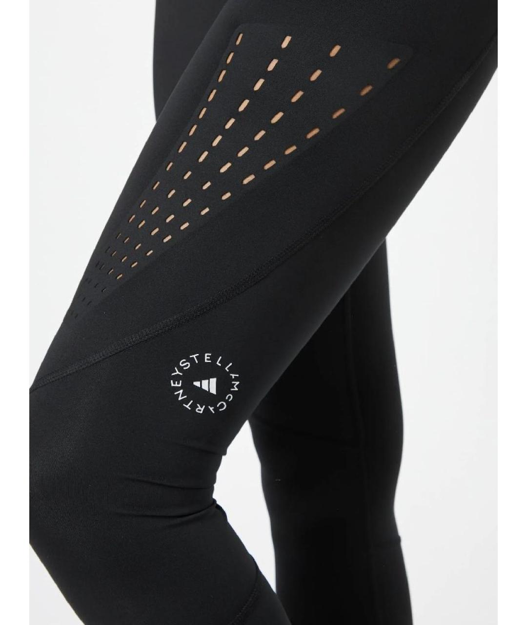 ADIDAS BY STELLA MCCARTNEY Черные полиэстеровые леггинсы и велосипедки, фото 4