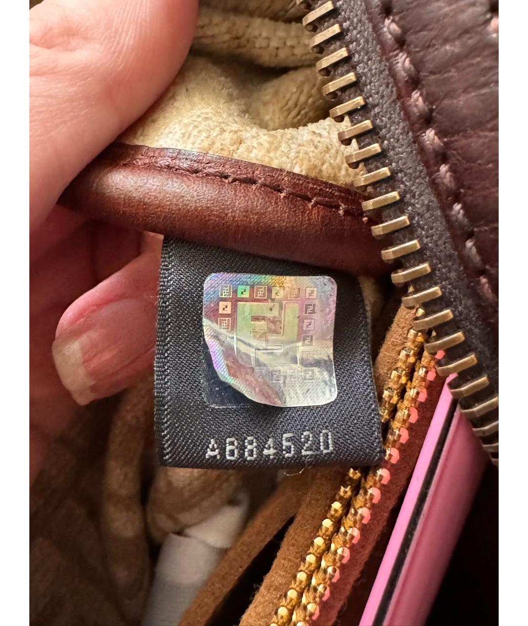 FENDI Бежевая тканевая сумка тоут, фото 7