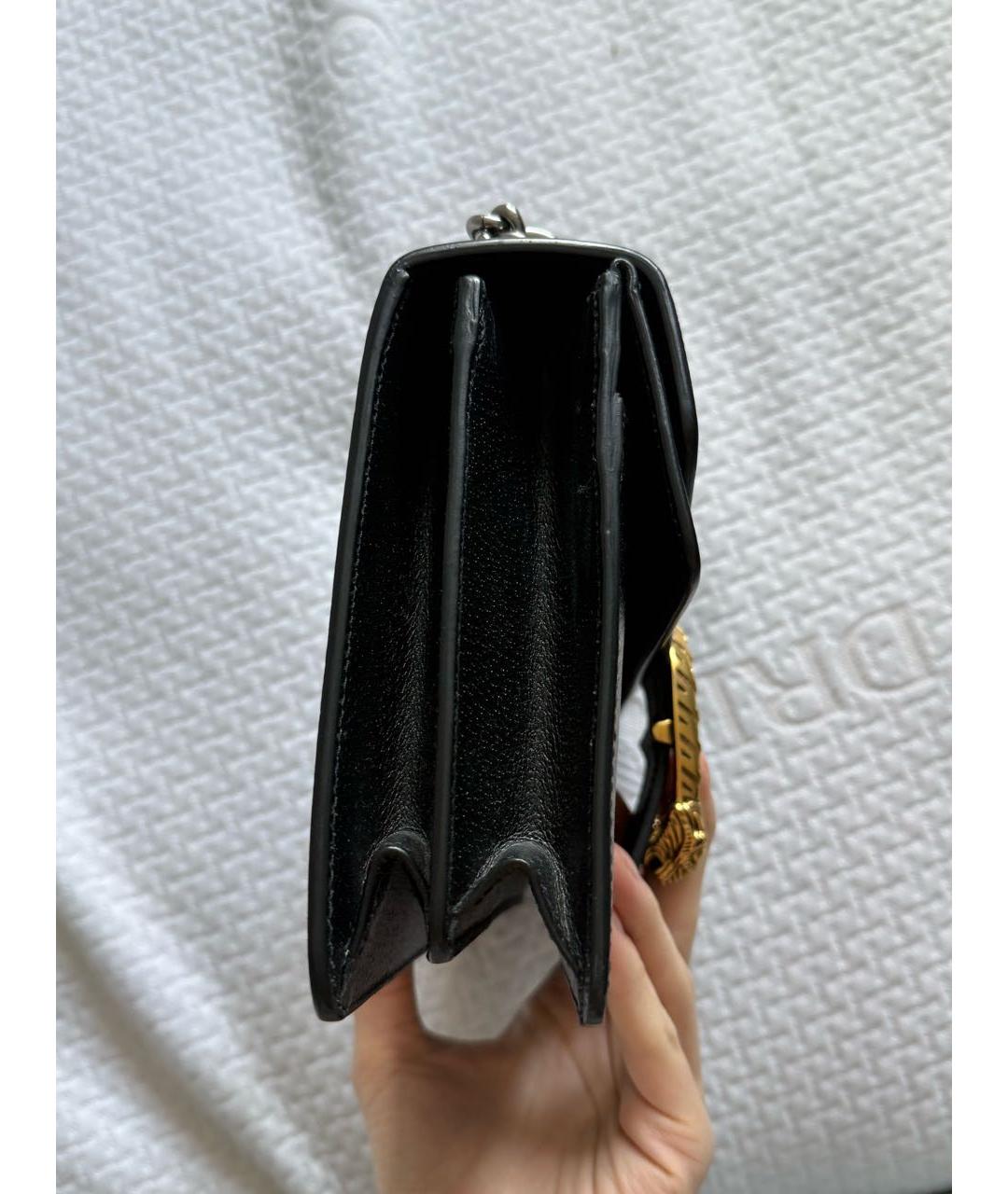 GUCCI Черная кожаная сумка через плечо, фото 7