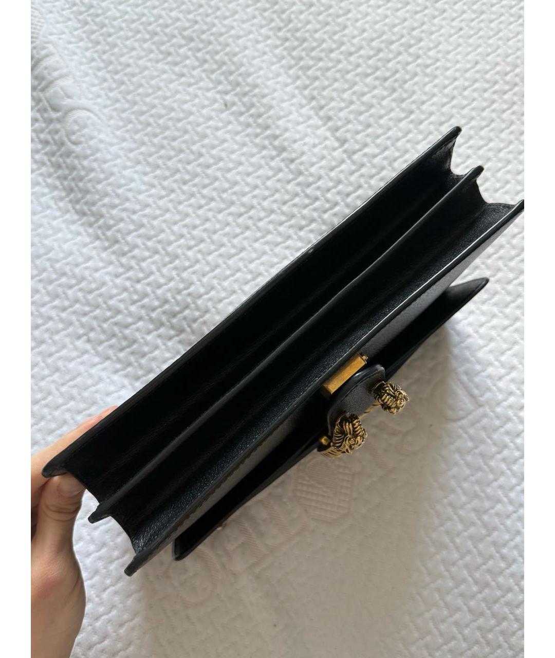 GUCCI Черная кожаная сумка через плечо, фото 8