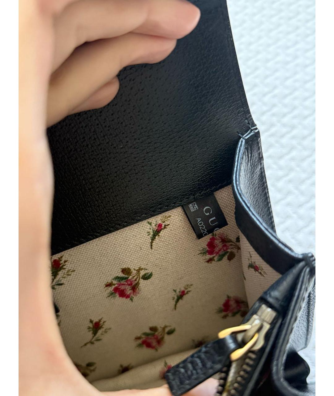 GUCCI Черная кожаная сумка через плечо, фото 3