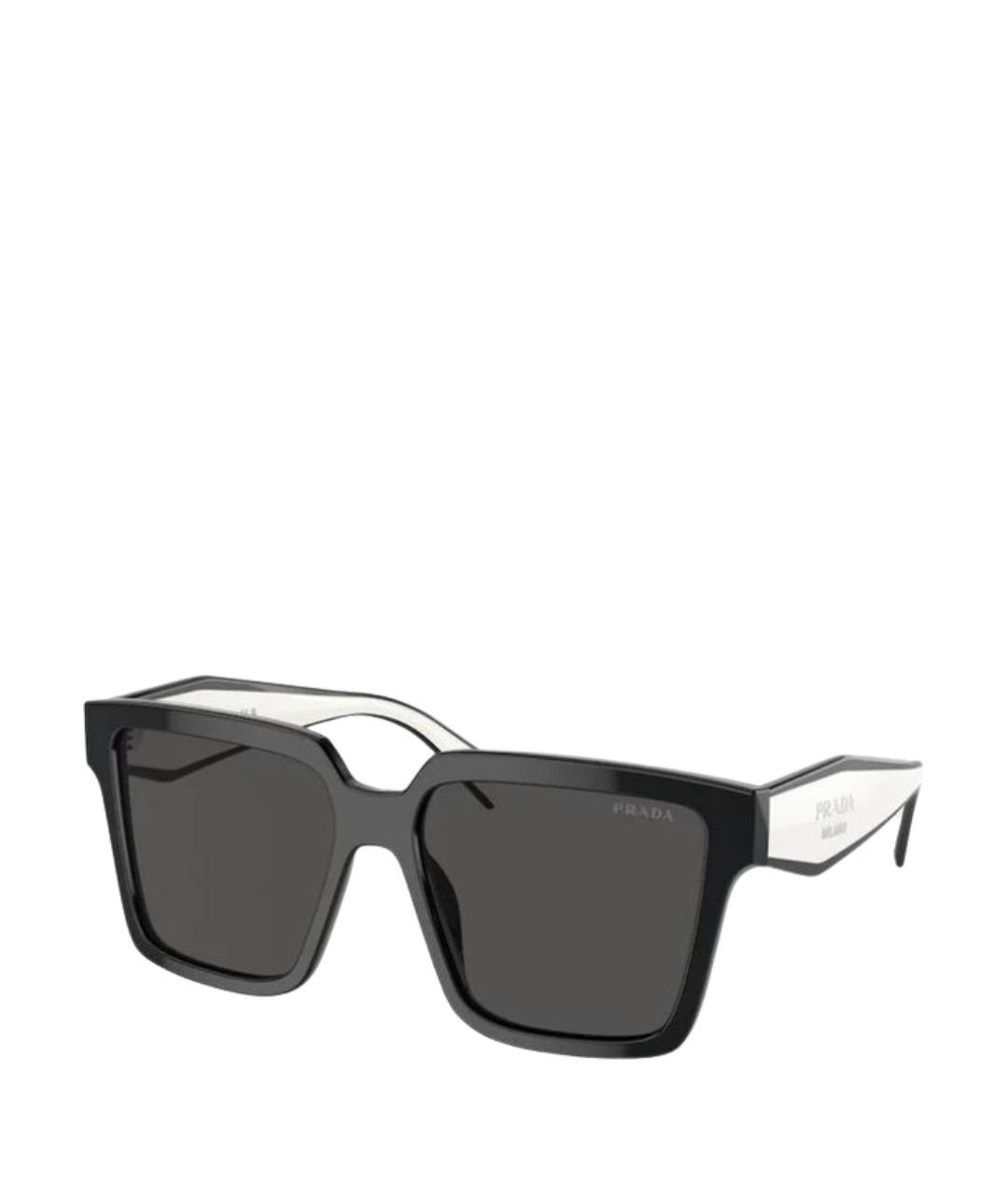 PRADA Черные пластиковые солнцезащитные очки, фото 1