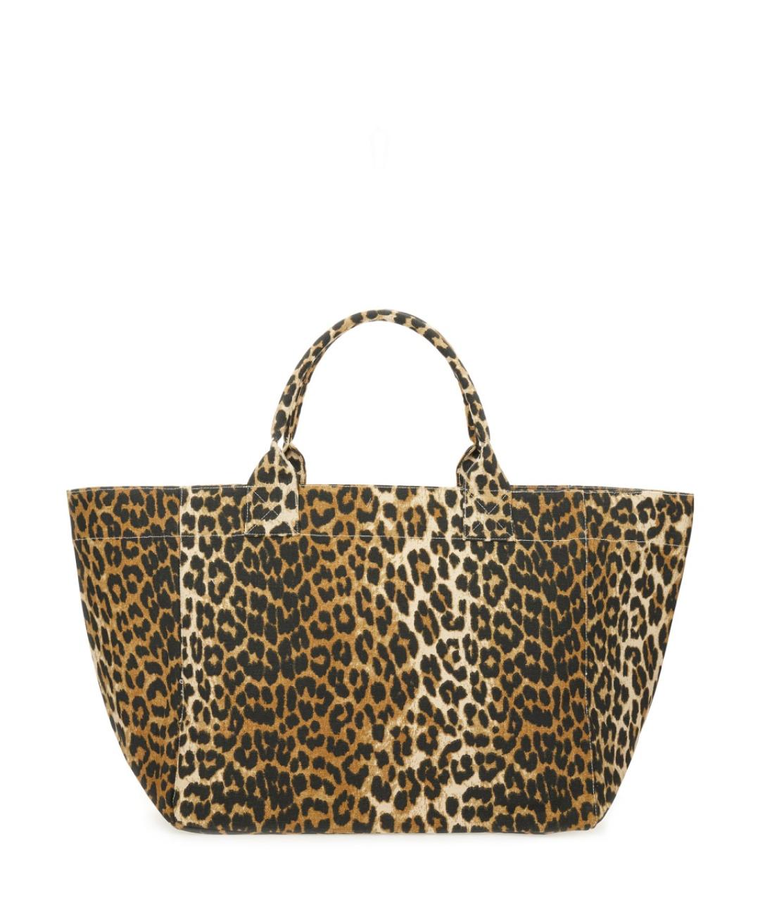 GANNI Коричневая хлопковая сумка тоут, фото 3