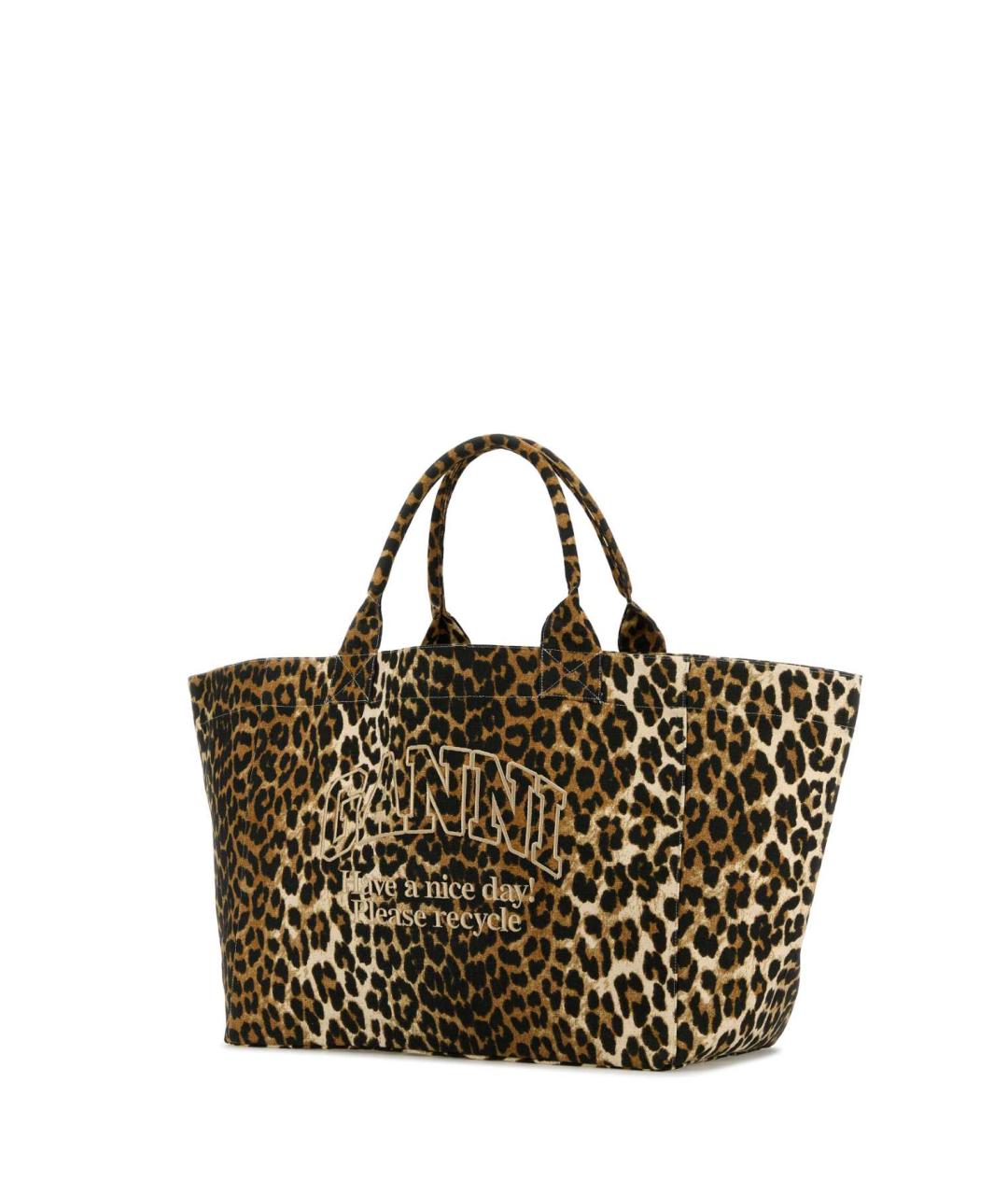 GANNI Коричневая хлопковая сумка тоут, фото 2