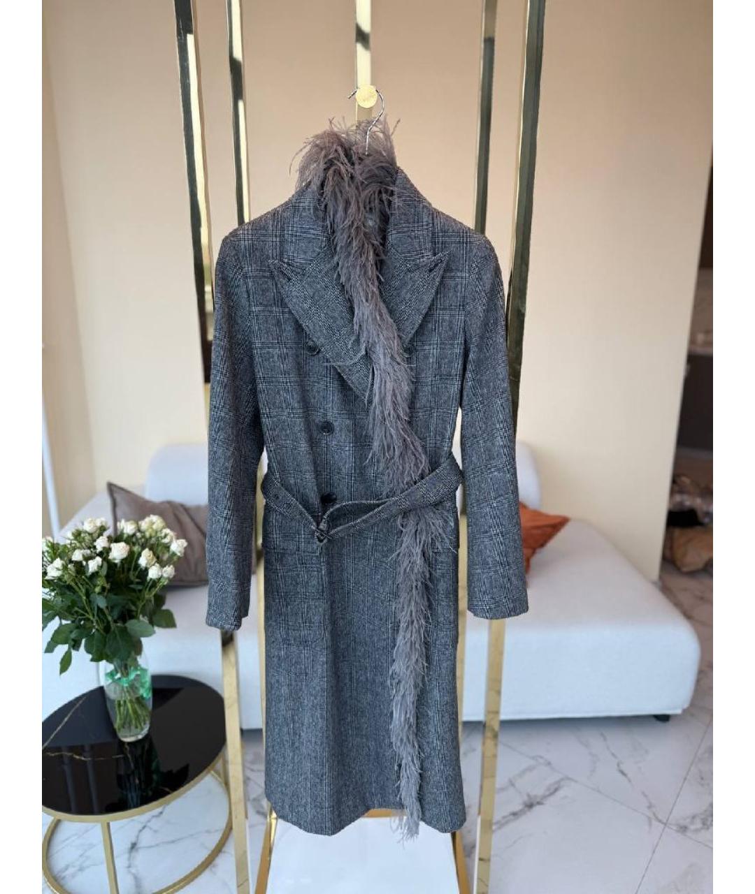 MAX MARA Антрацитовое пальто, фото 7