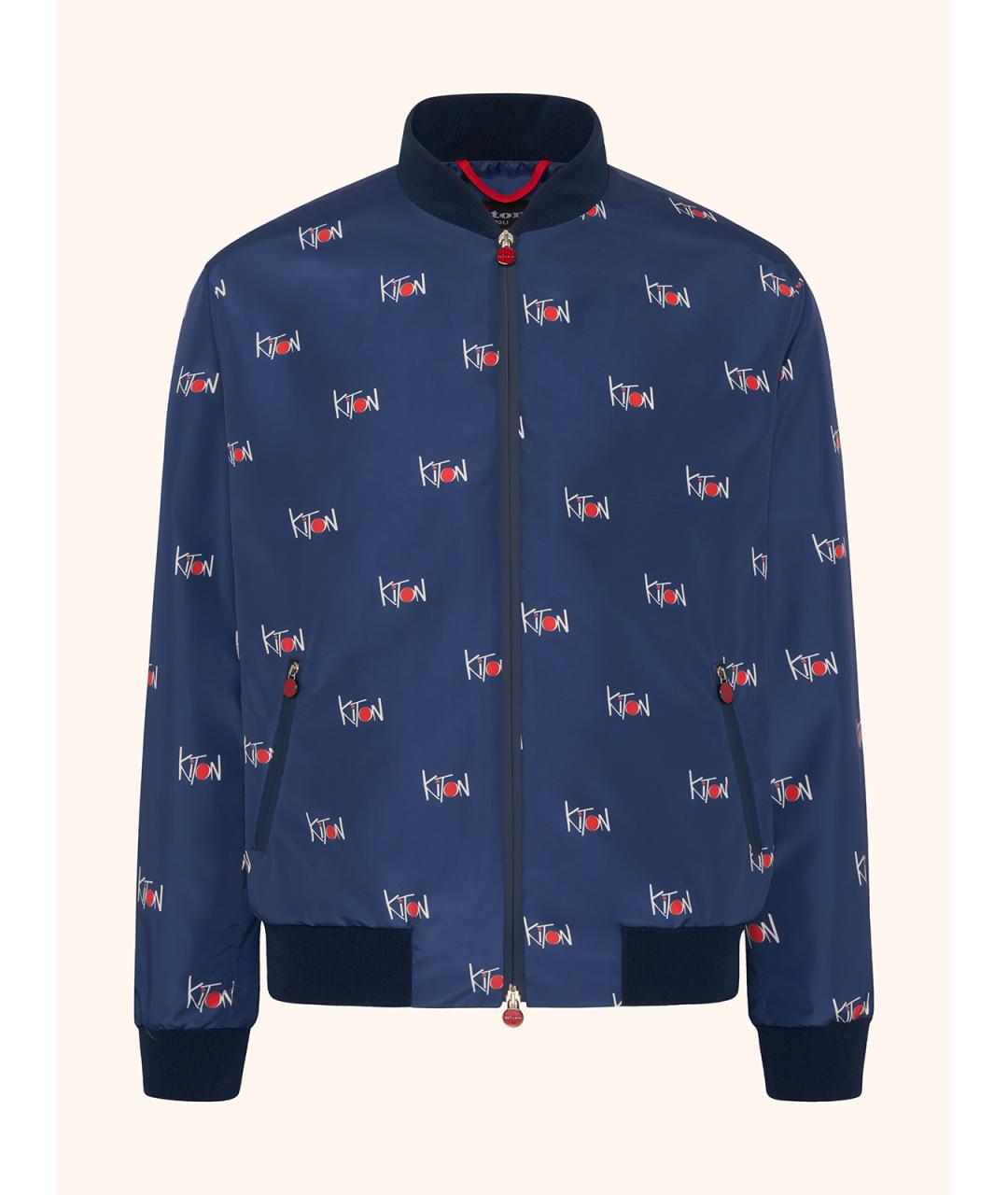 KITON Синяя полиэстеровая куртка, фото 4