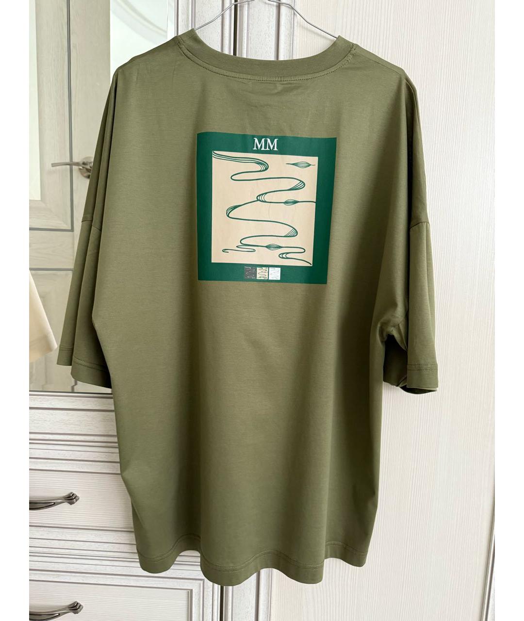 MAX MARA Хаки хлопковая футболка, фото 2