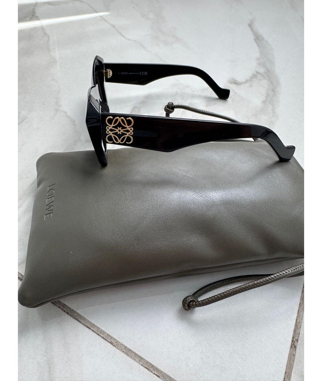 LOEWE Черные пластиковые солнцезащитные очки, фото 2