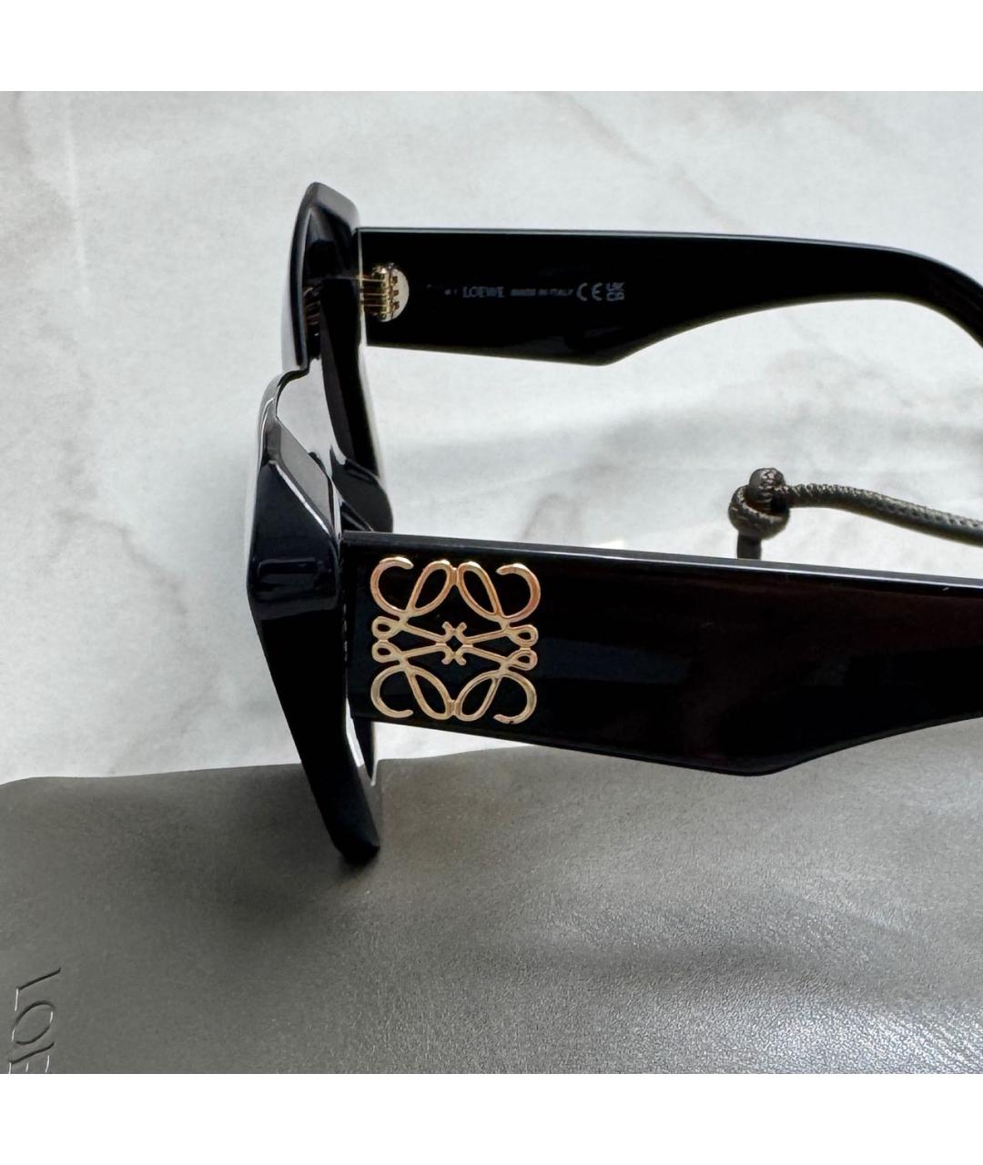 LOEWE Черные пластиковые солнцезащитные очки, фото 3