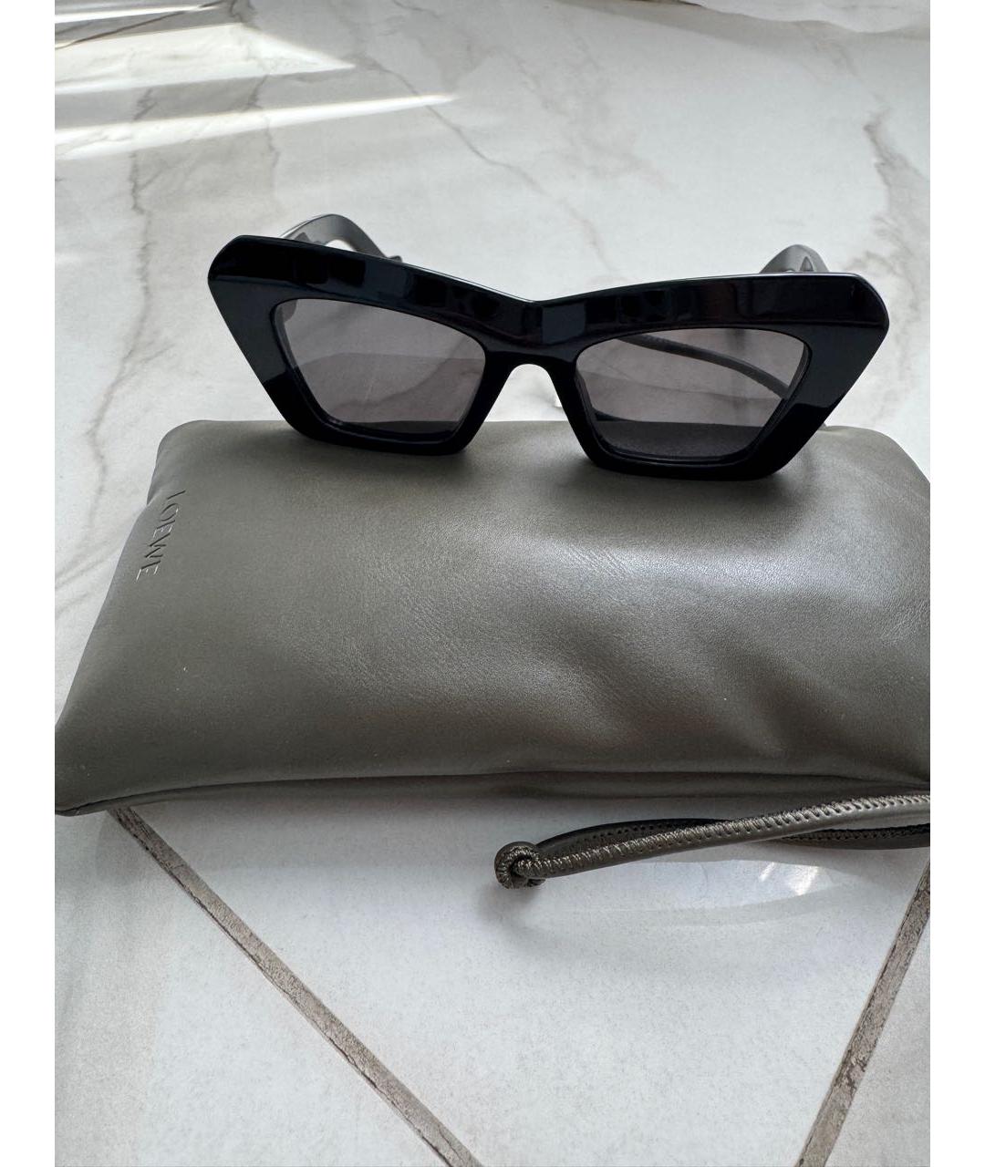 LOEWE Черные пластиковые солнцезащитные очки, фото 5