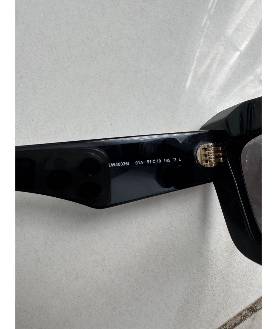 LOEWE Черные пластиковые солнцезащитные очки, фото 4