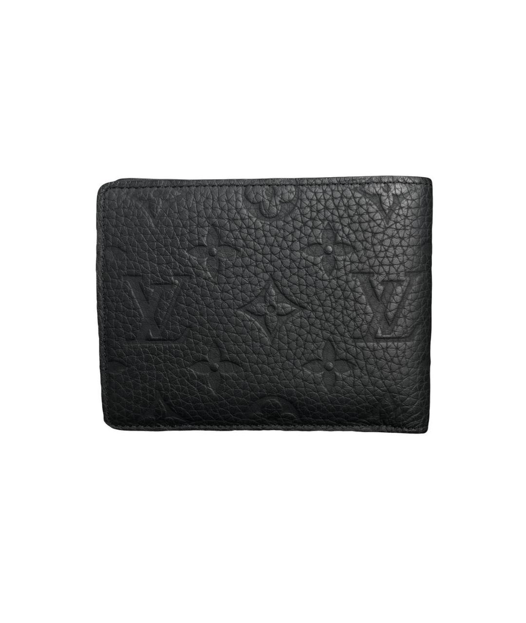 LOUIS VUITTON Черный кожаный кошелек, фото 2